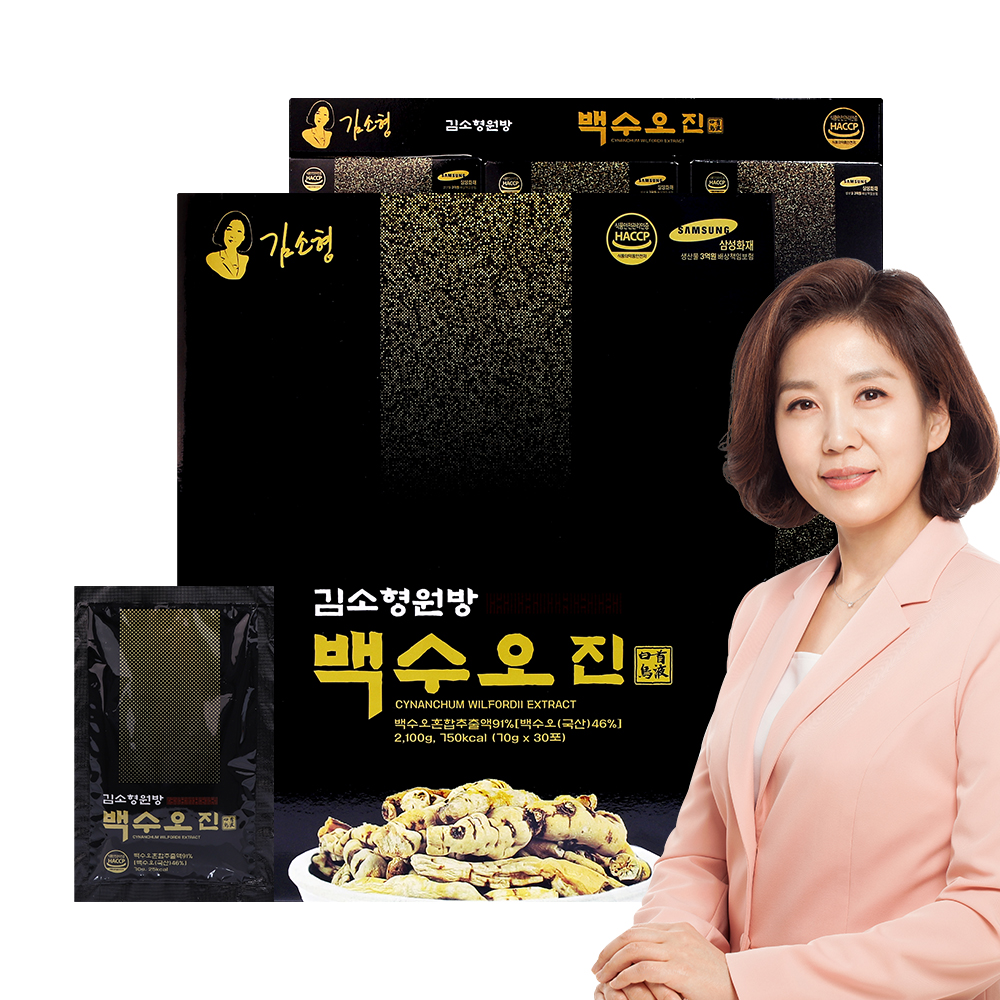 [24년 설] 김소형원방 백수오진 70g x 30포 + 선물용 쇼핑백 / 백수오 46% 함유